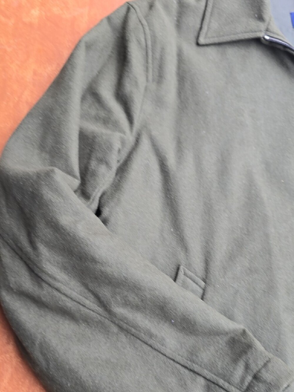 Structure Olive Zip-Front Wool Field Jacket - Picture 3 of 11